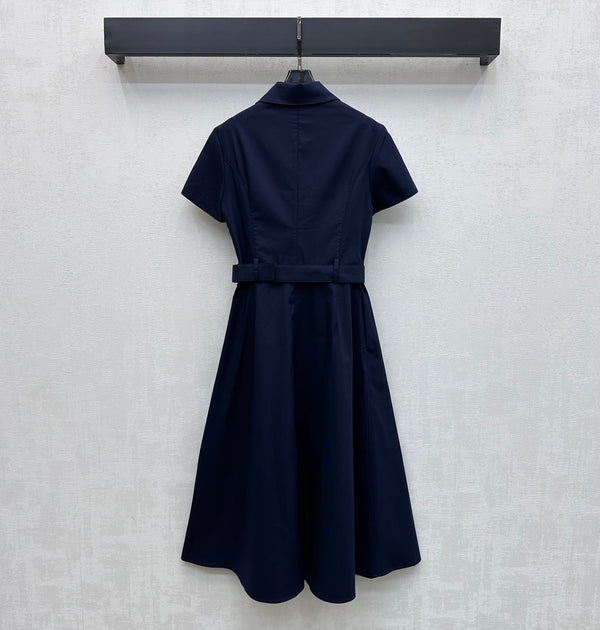 Robe CD 26s à logo brodé en fibre de coton bleu marine 363824