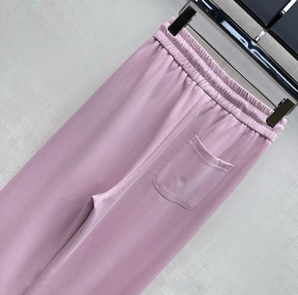 CC 2026 Pantalon droit Rose Tencel Coton 366979