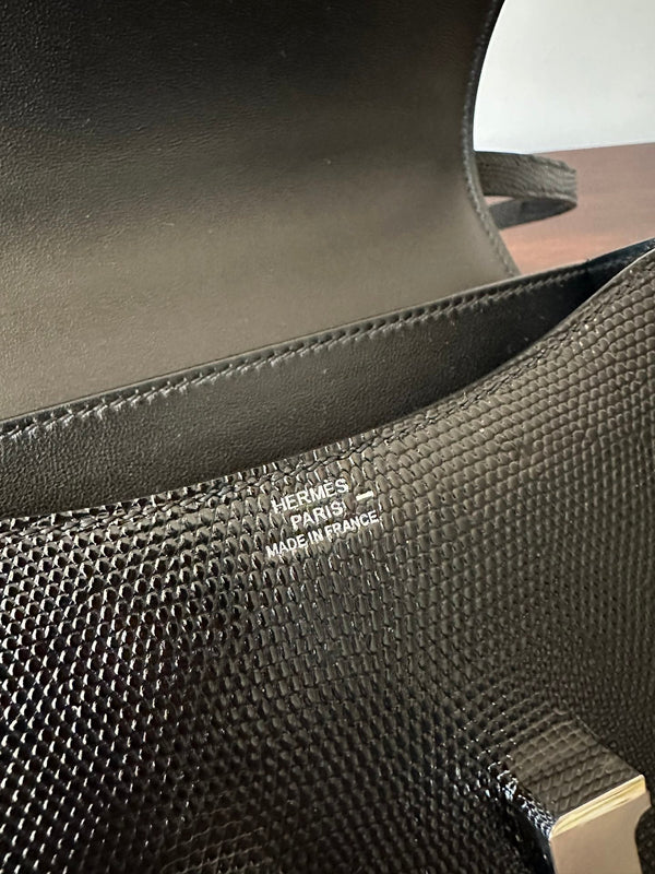 CONSTANCE 18 BLACK LIZARD HARDWARE ARGENTO