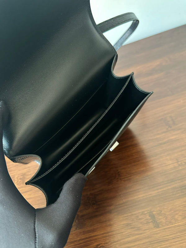 CONSTANCE 18 BLACK LIZARD HARDWARE ARGENTO