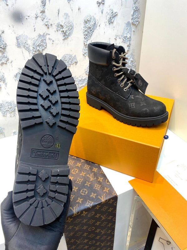 LV x Timberland 6-In Ankle Boot 35mm Black Monogram Suede