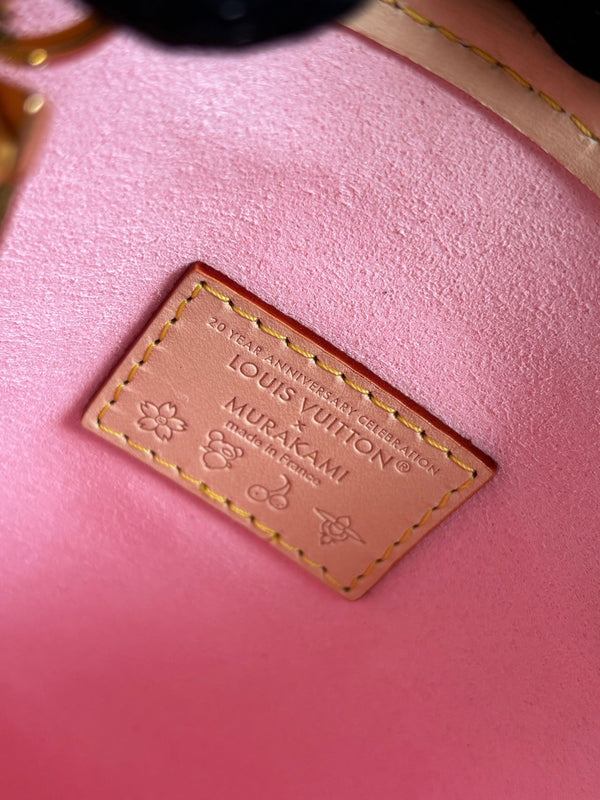 LV x TM Nano Bucket 17cm Sakura Brown Cherry Blossom Monogram Canvas