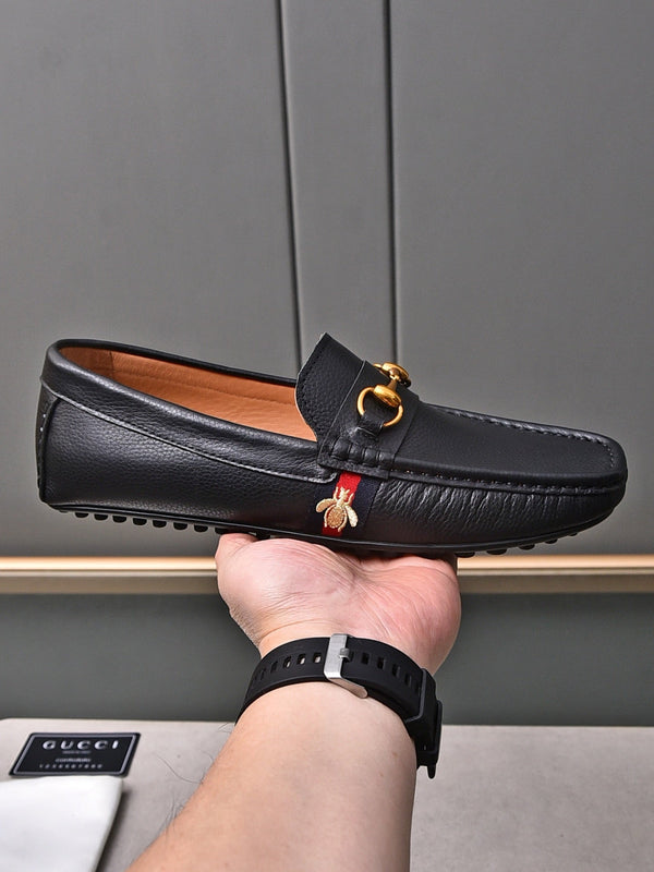 GG Men's Bee Loafer Black Cowhide 853336