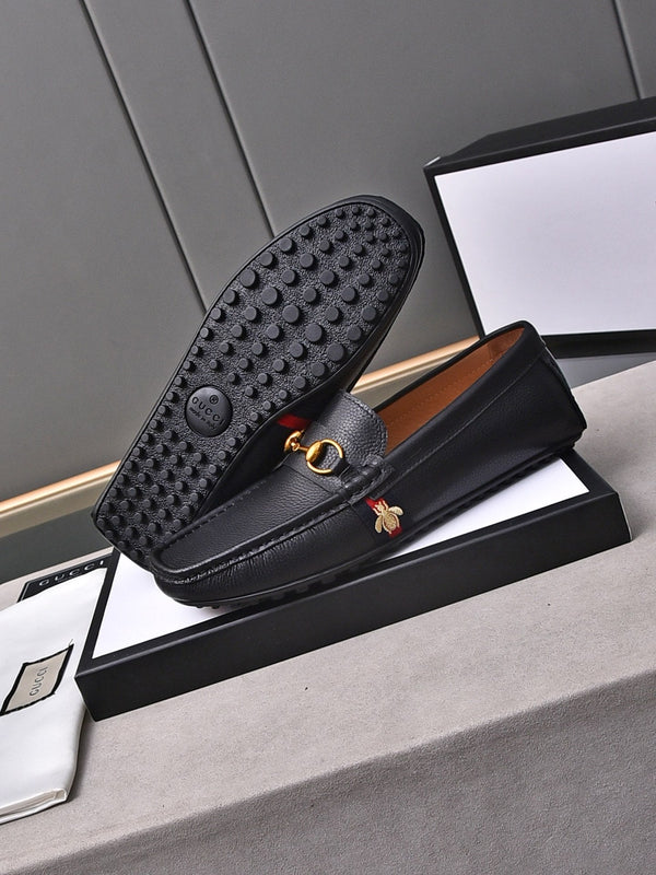 GG Men's Bee Loafer Black Cowhide 853336