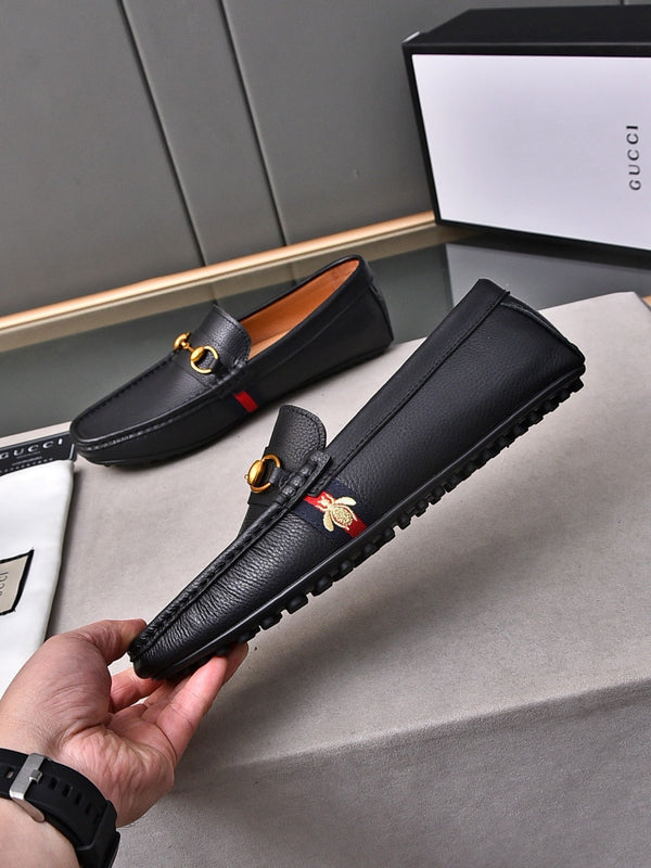 GG Men's Bee Loafer Black Cowhide 853336