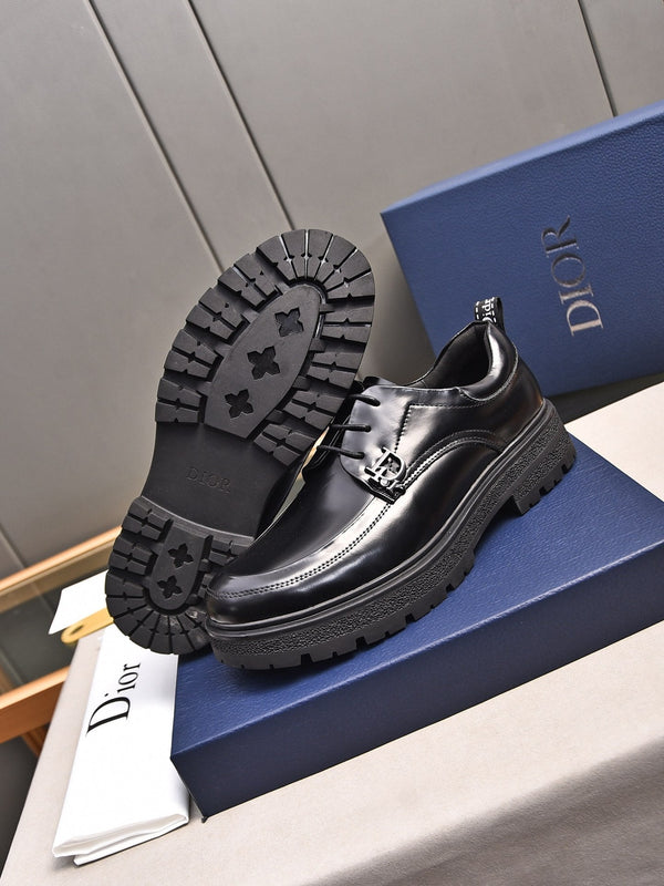 CD EXPLORER LACE-UP LOAFER BLACK CALFSKIN