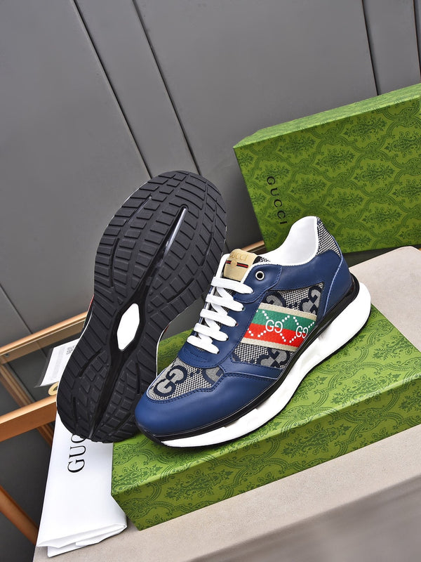 GG Men's Sneaker Blue Calfskin 522006
