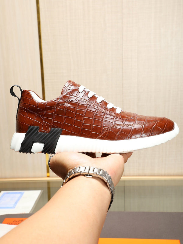 HM Men's Bouncing Sneaker Marrone Pelle di Vacchetta 664361