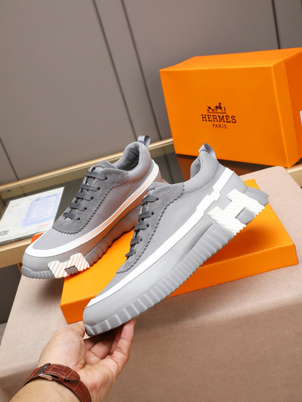 Sneaker Bouncing da uomo HM in tessuto di vitello grigio 754132