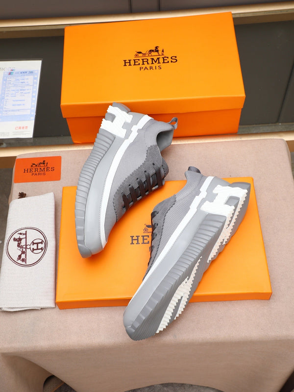 Sneaker Bouncing da uomo HM in tessuto di vitello grigio 754132