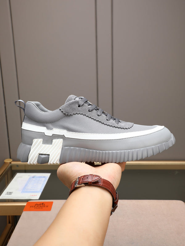 Sneaker Bouncing da uomo HM in tessuto di vitello grigio 754132