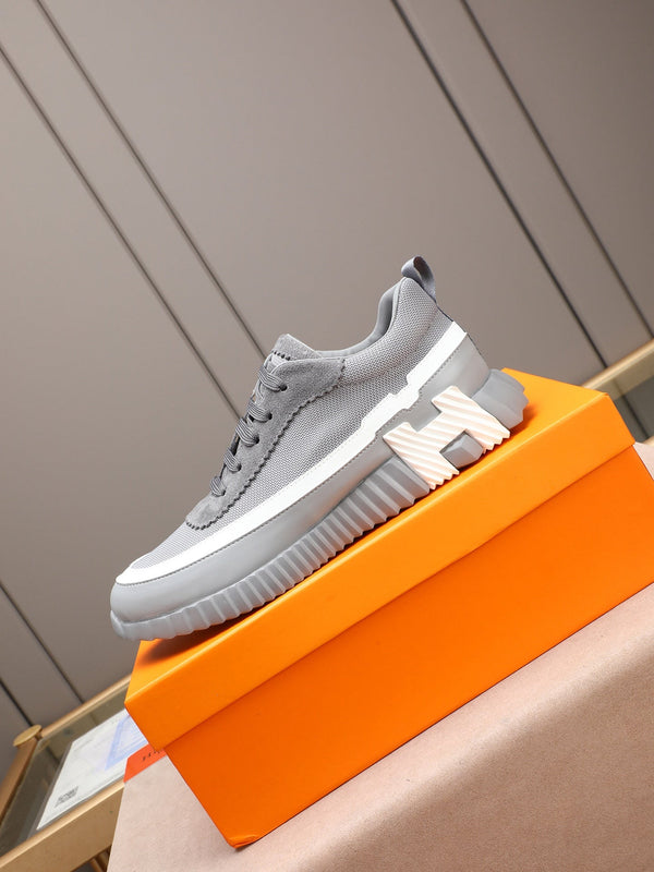 Sneaker Bouncing da uomo HM in tessuto di vitello grigio 754132