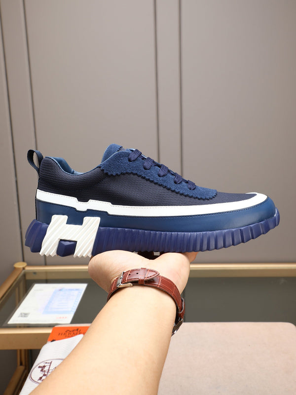 Sneaker Bouncing da uomo HM in tessuto di vitello blu 754133