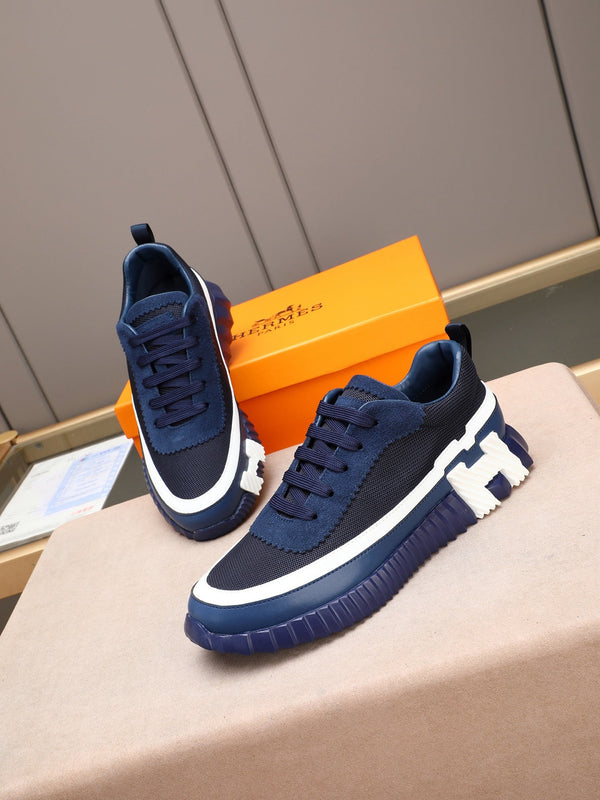 Sneaker Bouncing da uomo HM in tessuto di vitello blu 754133