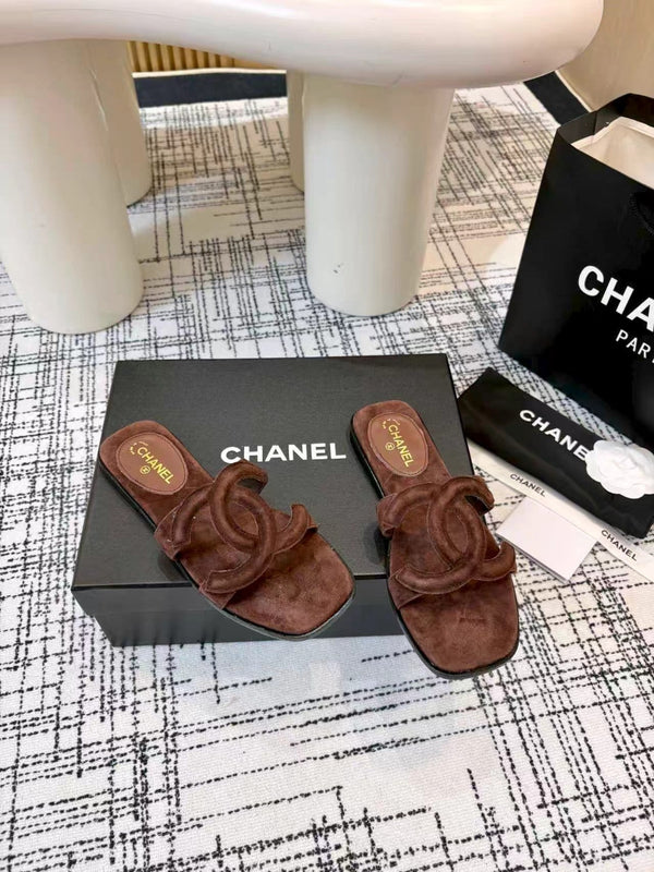 CC 26s Sandale à bout ouvert en daim chocolat 681941