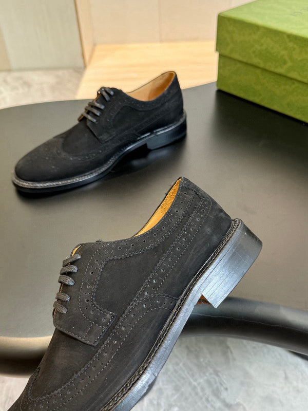 GG Men's Dress Shoe Black Suede 559324