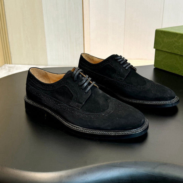 GG Men's Dress Shoe Black Suede 559324