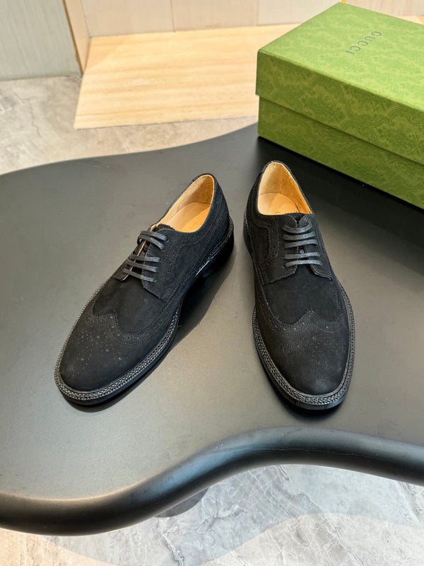 GG Men's Dress Shoe Black Suede 559324