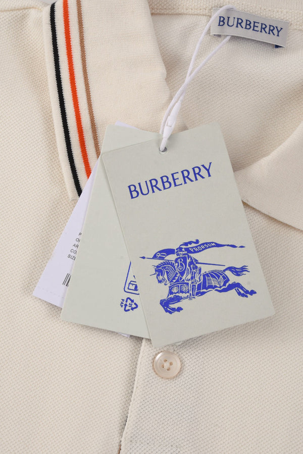 Burberry 25 Polo T- Shirt White Cotton 232685