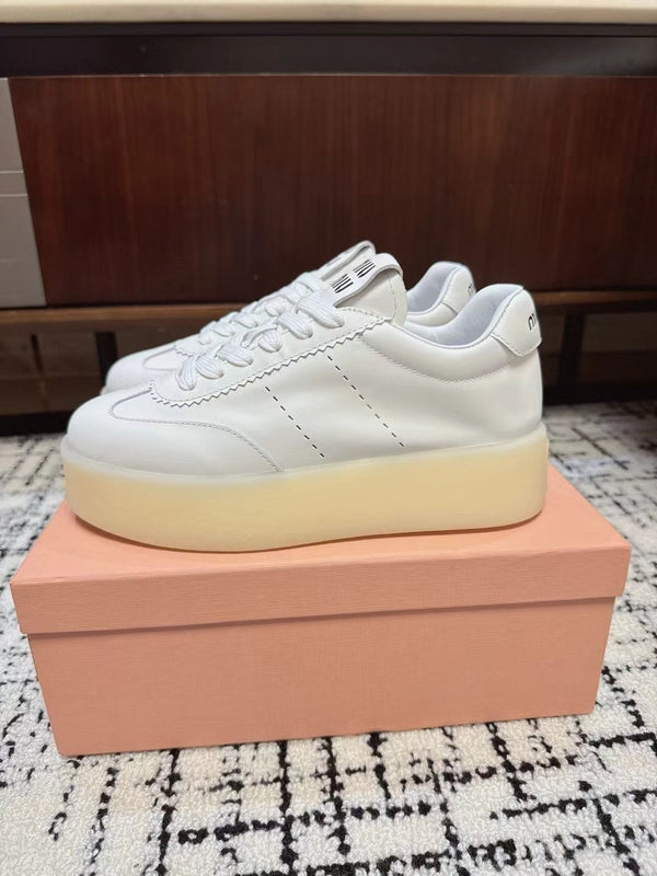 Miu Balance Sneakers White Leather