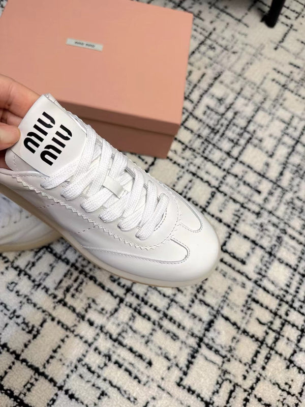 Miu Balance Sneakers White Leather