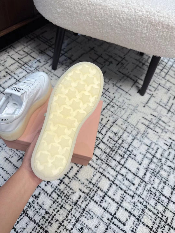 Miu Balance Sneakers White Leather