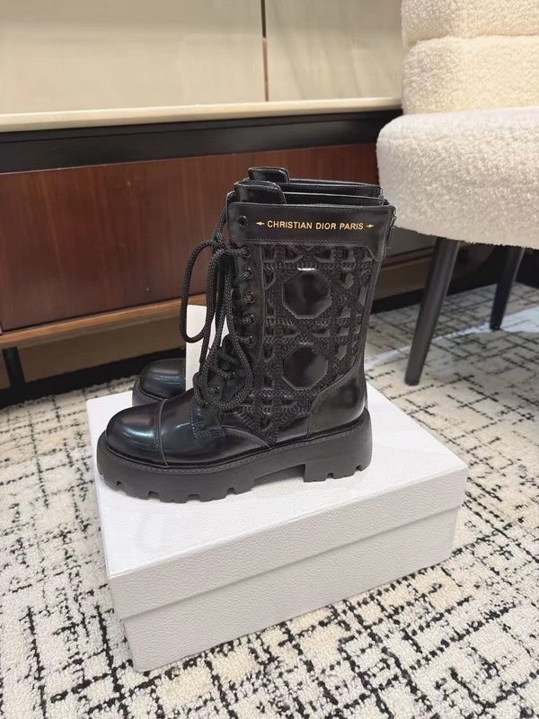 CD D-Unit Ankle Boot Glossy Black Calfskin