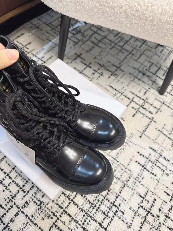 CD D-Unit Ankle Boot Glossy Black Calfskin