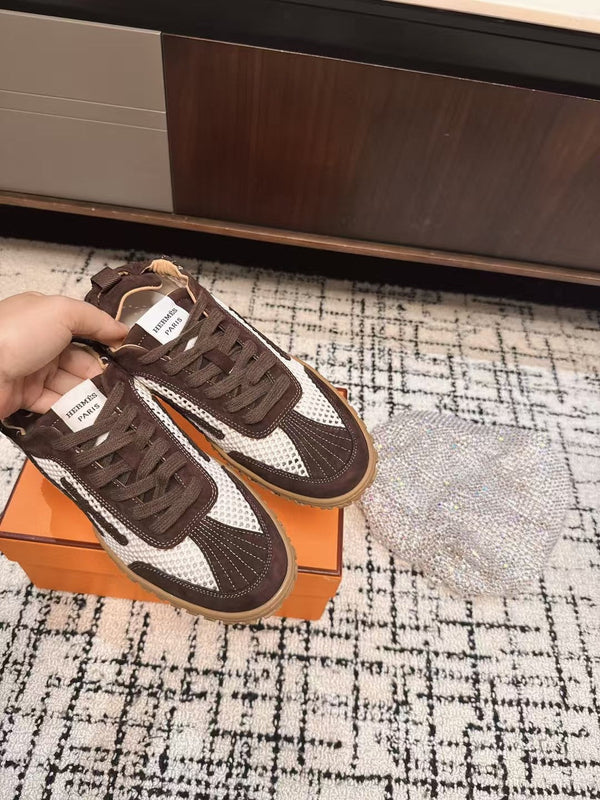 HM 25 Jet Sneaker Brown Mesh Cowhide 318022