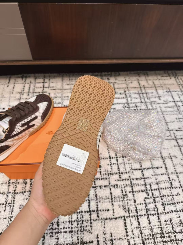 HM 25 Jet Sneaker Brown Mesh Cowhide 318022