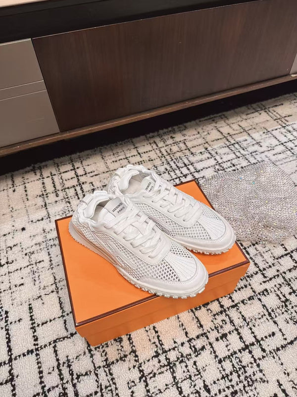 HM 25 Jet Sneaker White Mesh Cowhide 318023