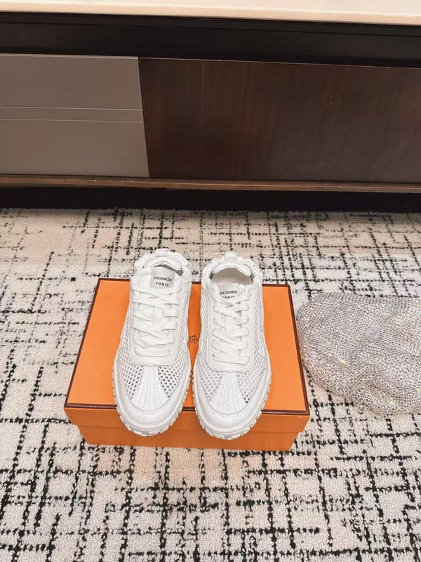 HM 25 Jet Sneaker White Mesh Cowhide 318023