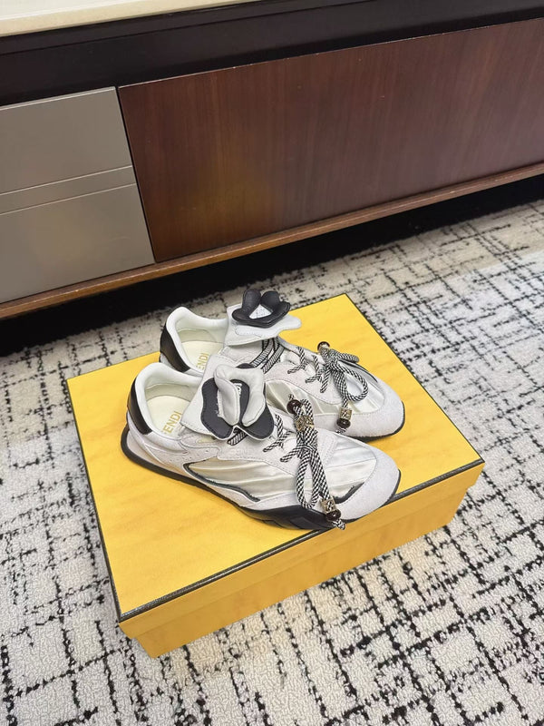 Fendi Flow Trainers White Suede 682050