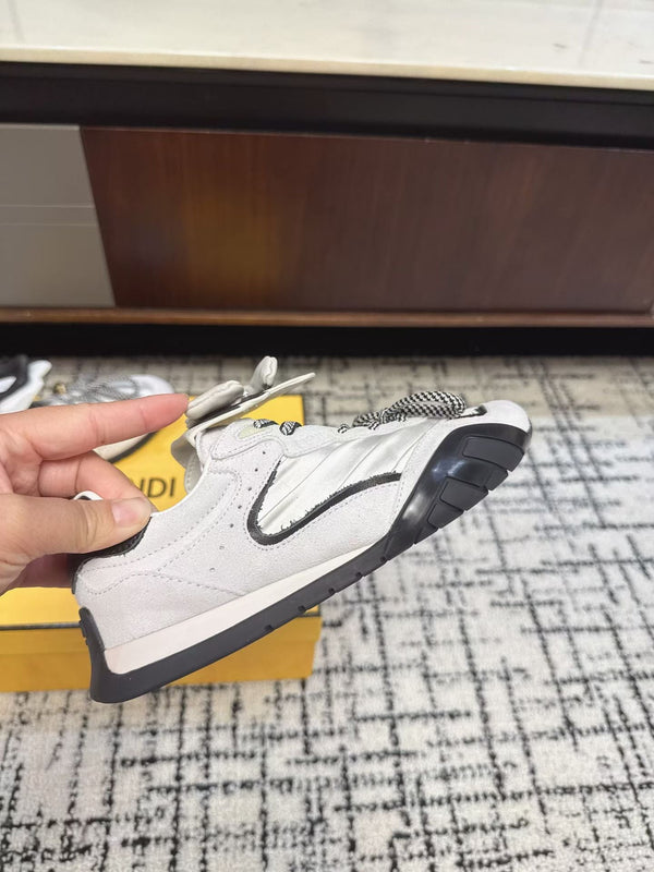 Fendi Flow Trainers White Suede 682050
