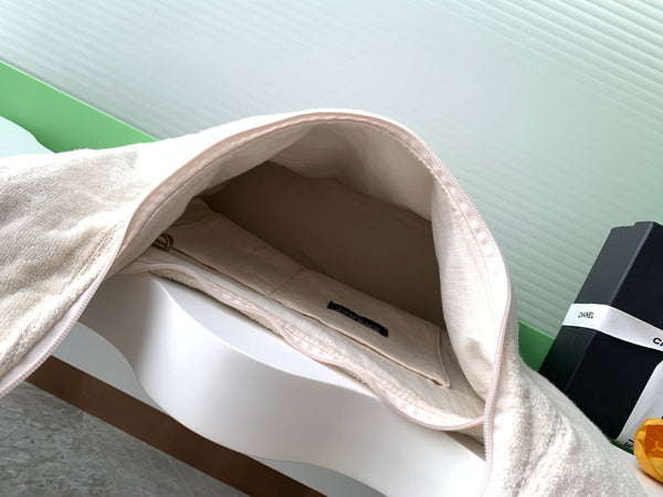 CC 25A Beach Bag 38cm Cream Cotton