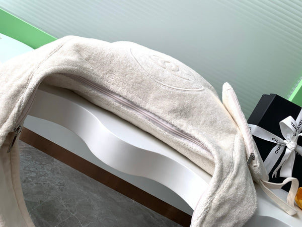 CC 25A Beach Bag 38cm Cream Cotton