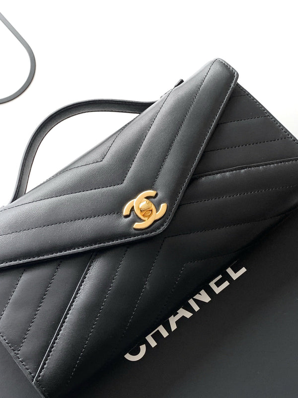 CC 26X Handbag 26cm Black Calfskin
