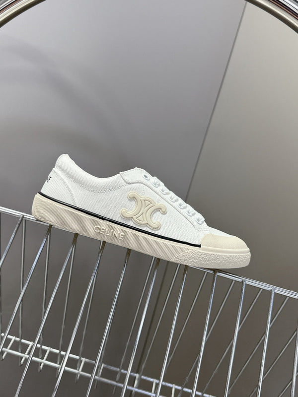 CELINE 25 Sneaker White Beige Canvas 285970