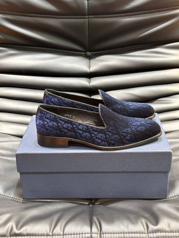 CD TIMELESS OBLIQUE LOAFER NAVY VELVET