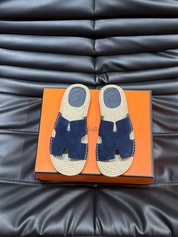 HM ANTIGUA ESPADRILLE SANDAL NAVY SUEDE