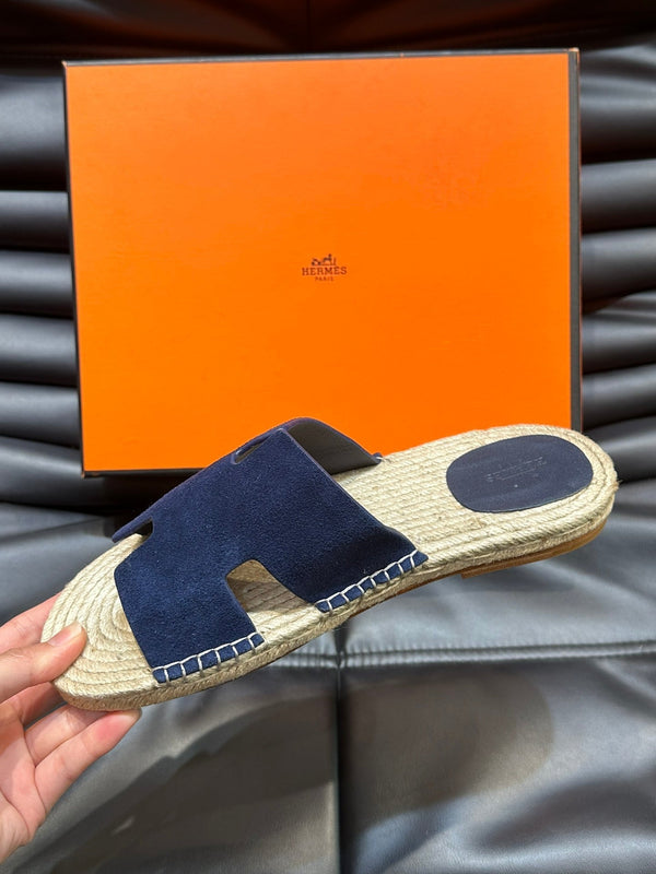 HM ANTIGUA ESPADRILLE SANDAL NAVY SUEDE