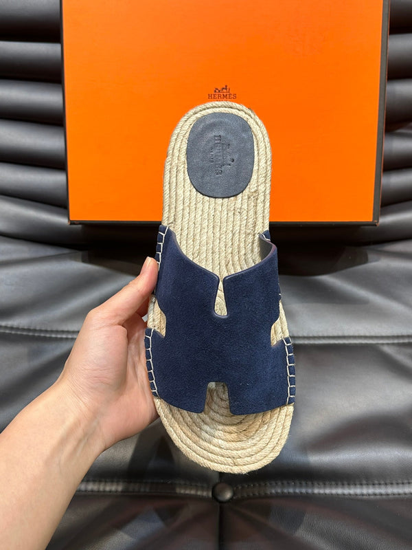 HM ANTIGUA ESPADRILLE SANDAL NAVY SUEDE