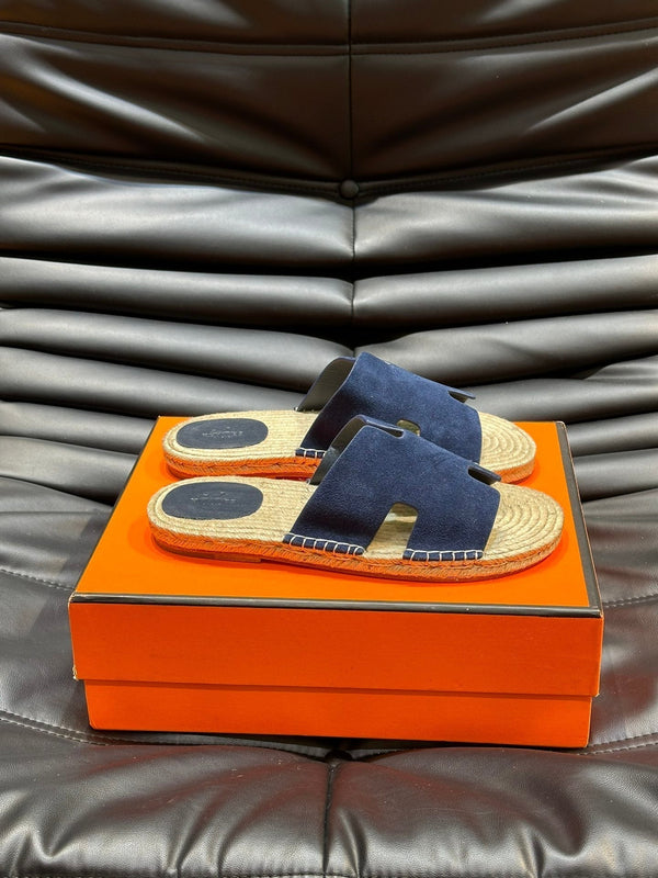 HM ANTIGUA ESPADRILLE SANDAL NAVY SUEDE