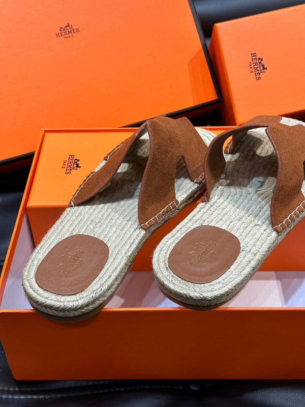 HM ANTIGUA ESPADRILLE SANDAL CLAY SUEDE