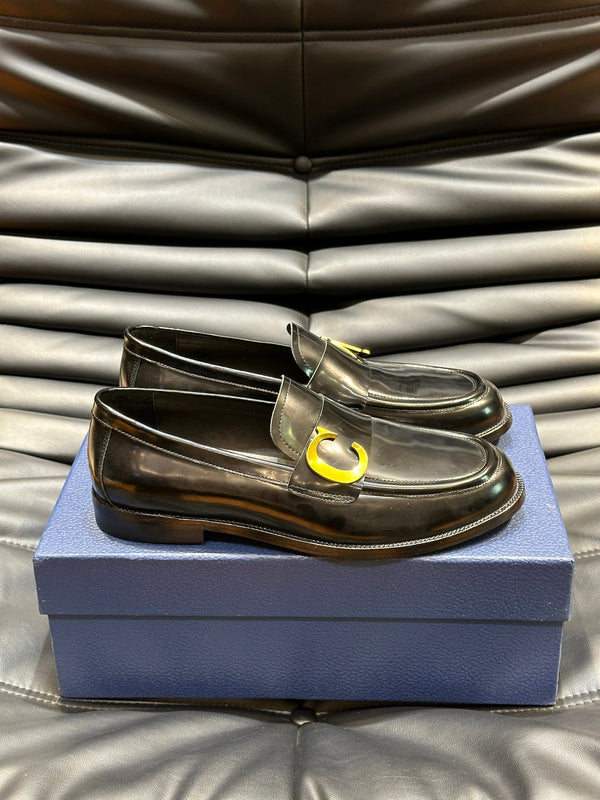 CD EXPLORER C-LETTER LOAFER BLACK CALFSKIN