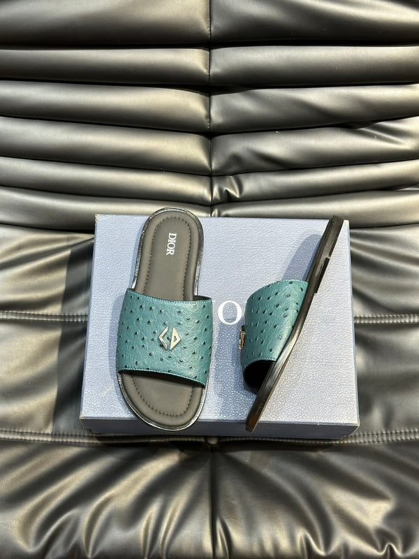 CD ALIAS SUMMER SLIPPER ZAFFIRO IN PELLE DI VITELLO