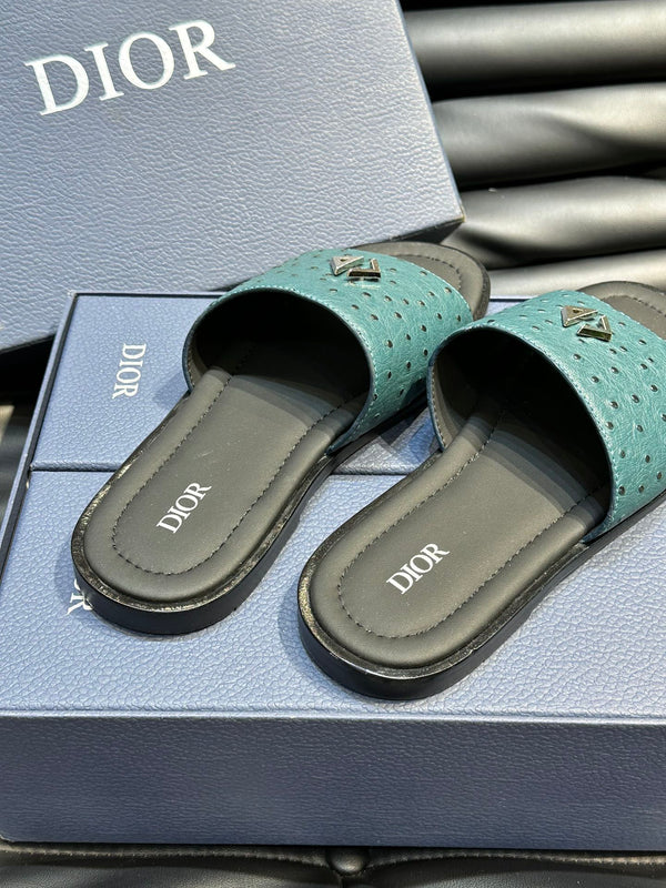 CD ALIAS SUMMER SLIPPER ZAFFIRO IN PELLE DI VITELLO