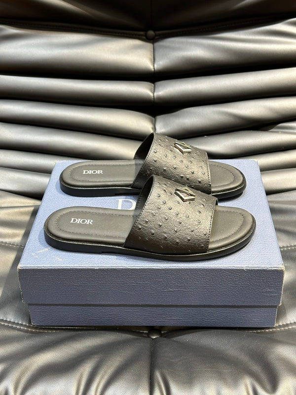 CD ALIAS SUMMER SLIPPER NERO IN PELLE DI VITELLO