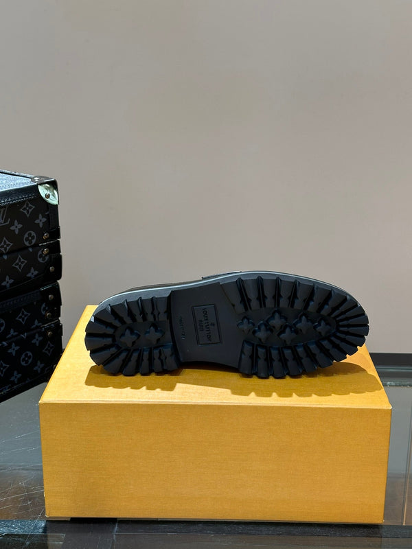 LV MAJOR LOAFER IN BLACK DAMIER CALFSKIN