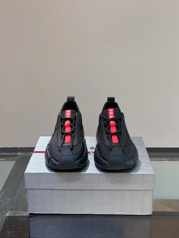 PRA AMERICA'S CUP SOFT RUBBER AND BIKE FABRIC SNEAKERS BLACK